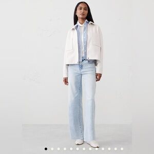 NWT Banana Republic size 20 stretch wide-leg high-rise jean light wash